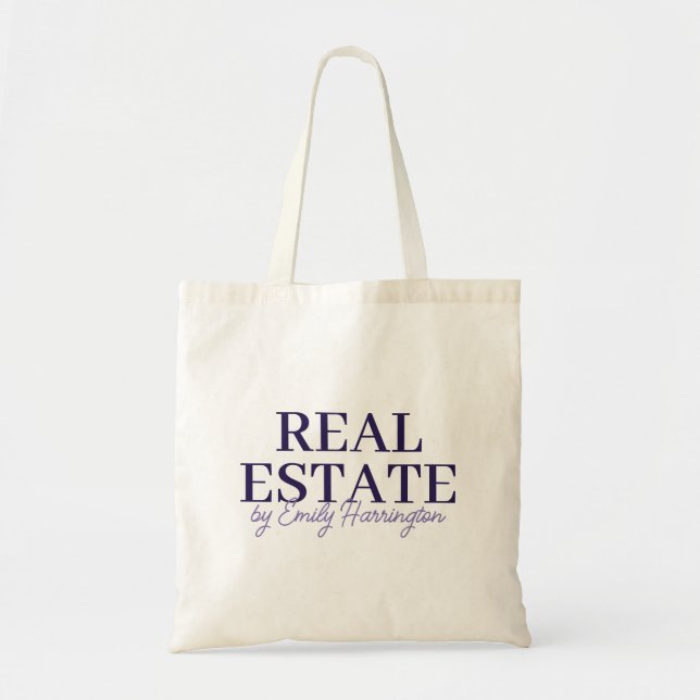 Bolsa Tote Agente Imobiliário Lavanda Moderna (Frente)