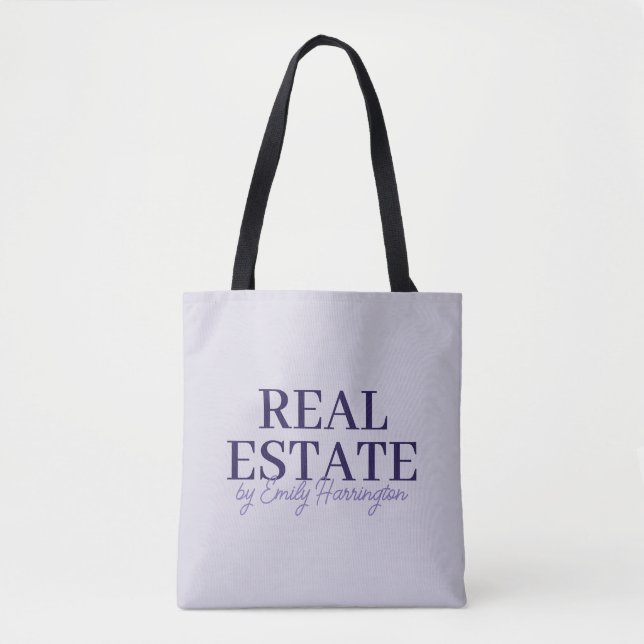 Bolsa Tote Agente Imobiliário Lavanda Moderna (Frente)