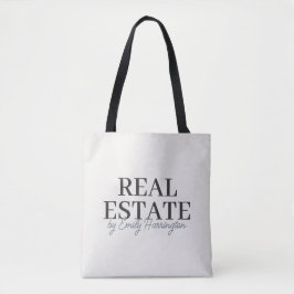 Bolsa Tote Agente Imobiliário Neutro Moderno
