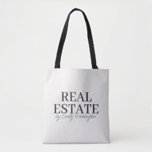 Bolsa Tote Agente Imobiliário Neutro Moderno
