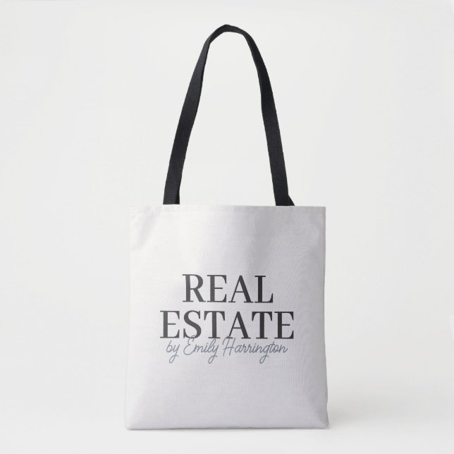 Bolsa Tote Agente Imobiliário Neutro Moderno (Frente)