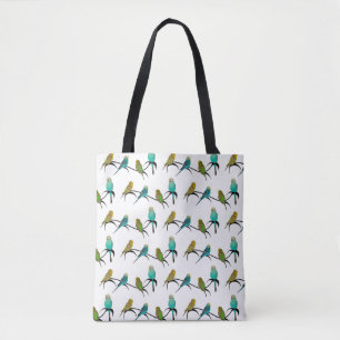 Bolsa Tote Agitação de Budgie por todo o lado no saco do