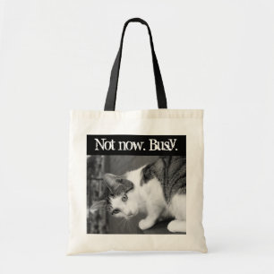 Bolsa Tote Agora Não. Ocupado. Crabby Cat Tote Bag