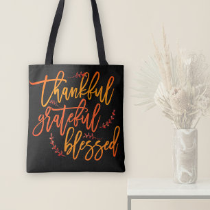 Bolsa Tote Agradeço, Grata, Bênção, com a citação do Script d