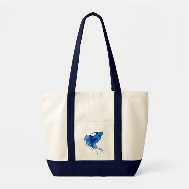 Bolsa Tote Água Azul Betta Fish (Frente)