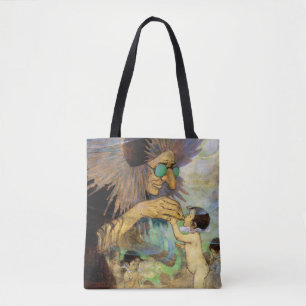 Bolsa Tote Água Bebê e Fada, Jessie Willcox Smith