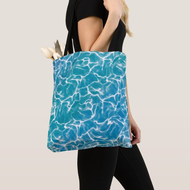 Bolsa Tote Água do mar azul * (Close Up)