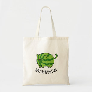 Bolsa Tote Água-miau-lão Funny Watermelon Cat Pun
