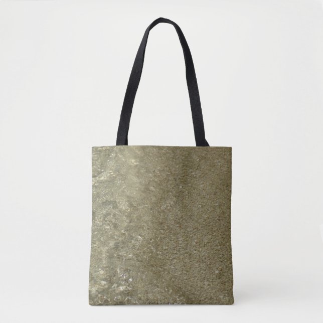 Bolsa Tote Água na fotografia da Abstrato da Beach II (Frente)