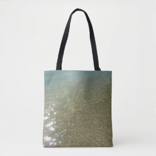 Bolsa Tote Água na Praia I Fotografia Abstrata da Natureza