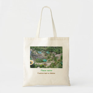 Bolsa Tote água oceano praia foto adicionar nome texto local