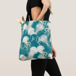 Bolsa Tote Água-Vapor No Monograma Da Época De Verão Do Ocean