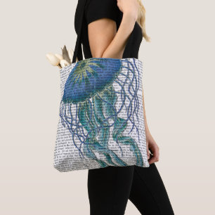 Bolsa Tote Água-viva azul