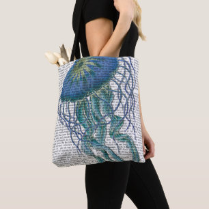 Bolsa Tote Água-viva azul