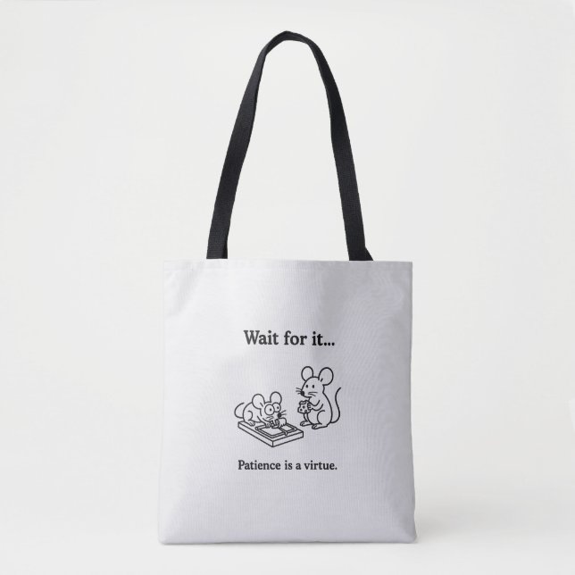 Bolsa Tote Aguarde com graça os ratos engraçados (Frente)
