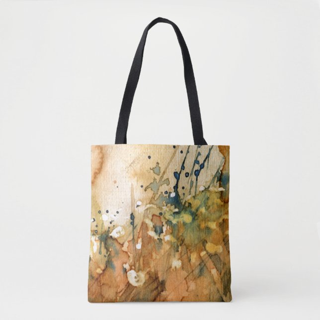 Bolsa Tote Aguarela abstrata e fundo velho (Frente)
