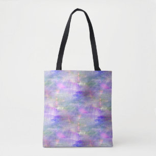 Bolsa Tote aguarela azul, cor-de-rosa sem emenda do amarelo