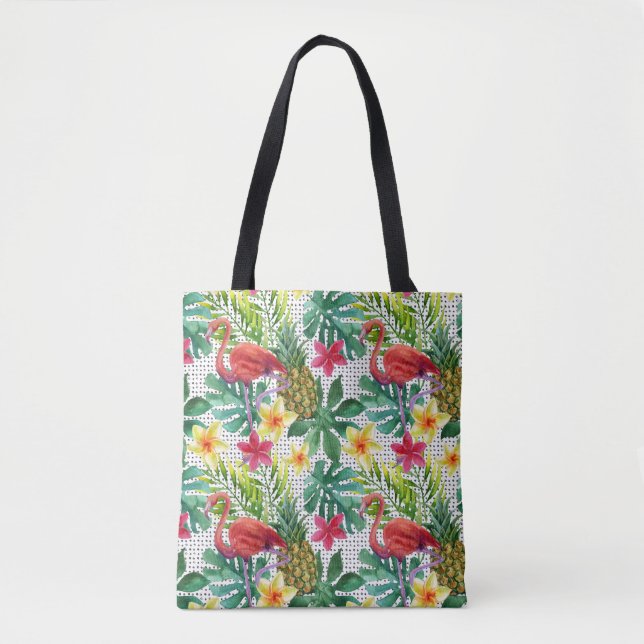 Bolsa Tote Aguarela tropical (Frente)