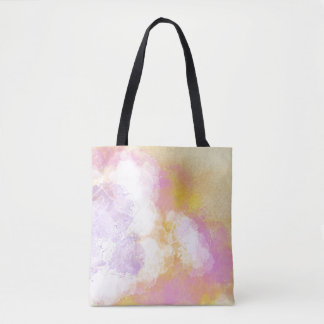 Bolsa Tote Aguarelas abstratas - fundo alaranjado