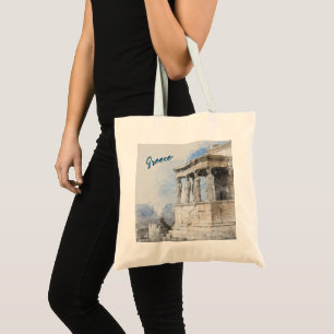 Bolsa Tote Águas da antiga coloração ruínas em Atenas, Grécia