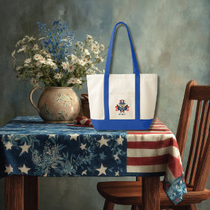 Bolsa Tote Águia Americana Patriótica 250º Aniversário person