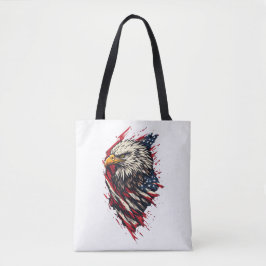 Bolsa Tote Águia Americana Patriótica Vintage 4 de Julho