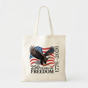 Bolsa Tote Águia Careca Bandeira Americana 250 Anos de Liberd