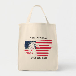 Bolsa Tote águia e bandeira