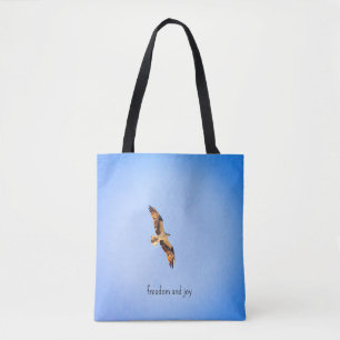 Bolsa Tote Águia-pescadora. Liberdade e Alegria