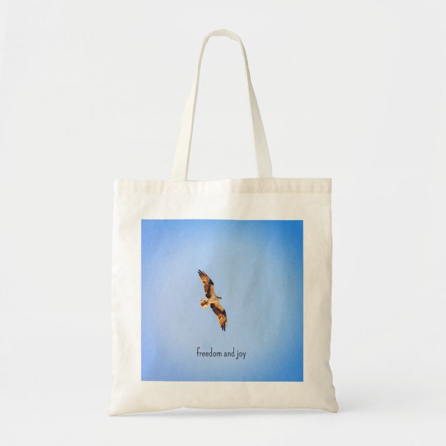 Bolsa Tote Águia-pescadora. Liberdade e Alegria (Frente)