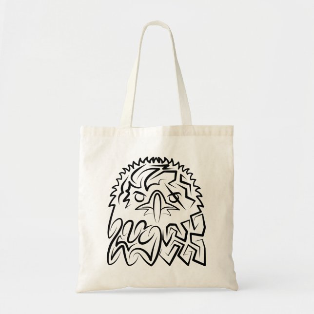 Bolsa Tote Águia Tribal Negra (Frente)