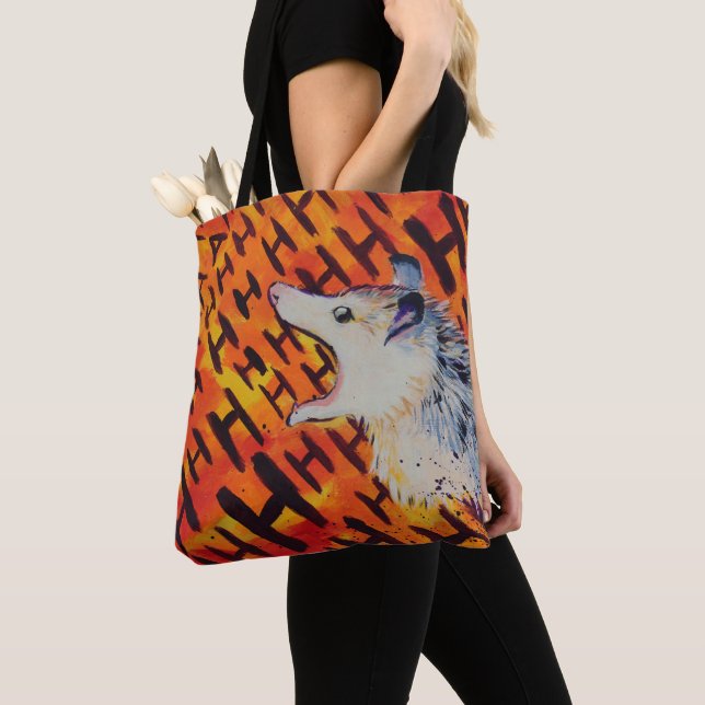 Bolsa Tote AHH Gritando de gambá (Close Up)