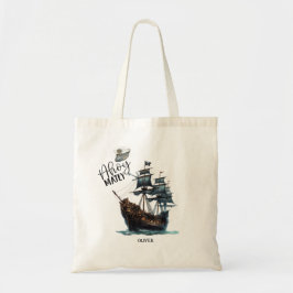 Bolsa Tote Ahoy Matey! Aniversário do Navio Pirata Negro