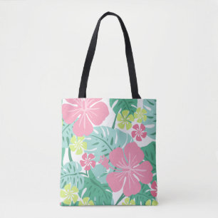 Bolsa Tote Ailani Havaiano Hibisco Tropical-Reversível Praia