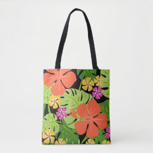 Bolsa Tote Ailani Havaiano Hibisco Tropical-Reversível Praia