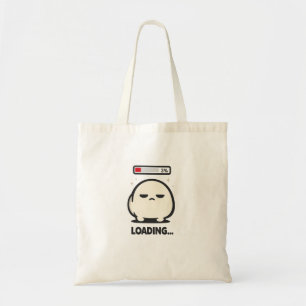 Bolsa Tote Ainda Carregando 3% - Arte Divertida de Personagem
