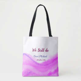 Bolsa Tote Ainda fazemos brilho púrpura da cor da água rosa