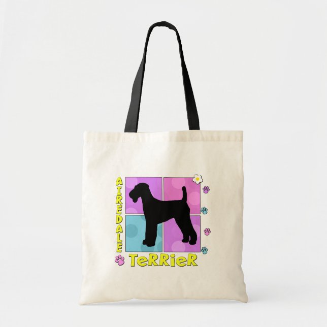 Bolsa Tote Airedale Groovy Terrier (Frente)