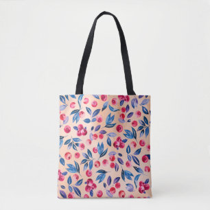 Bolsa Tote Airelas e folhas, amoras e berços silvestres, de