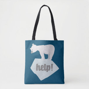 Bolsa Tote Ajude o Urso Polar