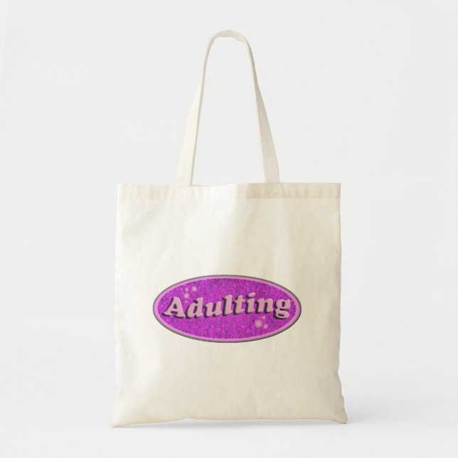 Bolsa Tote Ajustando o Slogan Flashback Enviando Estilo Decal (Frente)