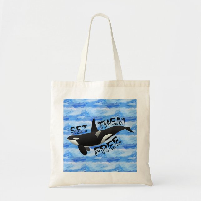 Bolsa Tote "Ajuste-os livre" orca (Frente)