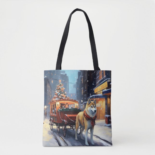 Bolsa Tote Akita Christmas Fesason Season (Frente)