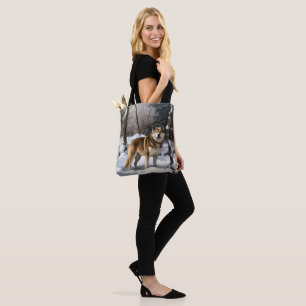 Bolsa Tote Akita Deixe Nevar Natal