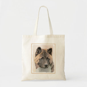 Bolsa Tote Akita Painting - Bela Arte Canina Original