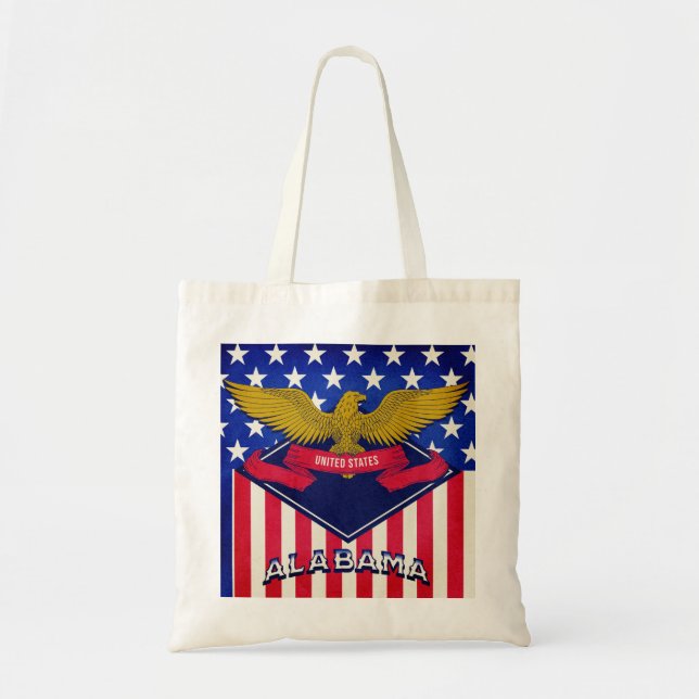 Bolsa Tote Alabama USA Flag (Frente)
