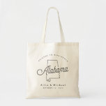 Bolsa Tote Alabama Wedding Tote Bag<br><div class="desc">Este bolsa do Alabama é perfeito para receber convidados da cidade para o seu casamento! Embale-o com guloseimas locais para um pacote de boas-vindas extra divertido.</div>