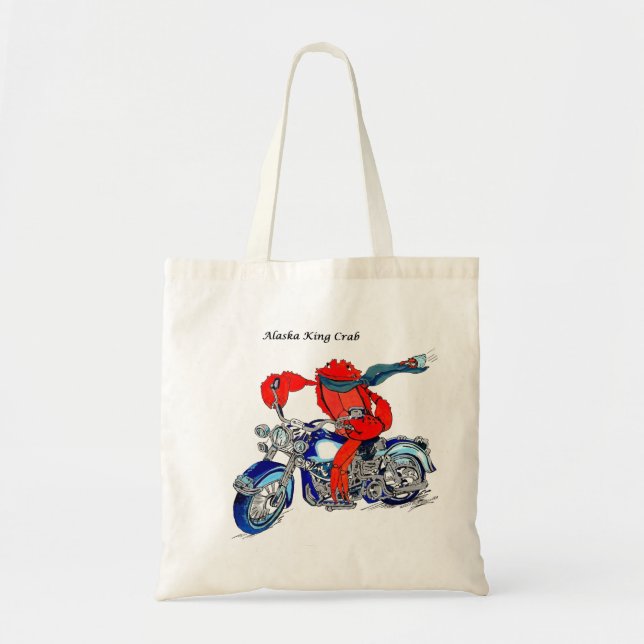 Bolsa Tote Alaska King Crab e Motorcycle Shopping Bag (Frente)