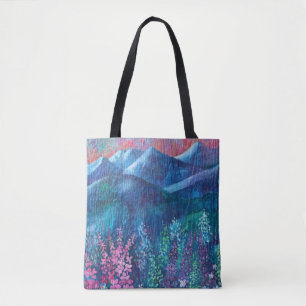 Bolsa Tote Alaskan Fireweed Burst and Fall Fireweed