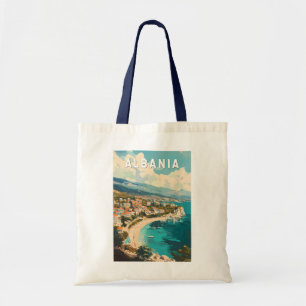 Bolsa Tote Albânia Viagem Art Vintage
